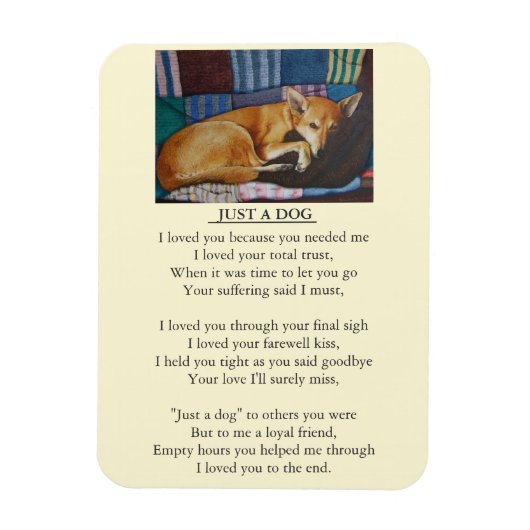 Originele Pet Sympathie Boodschap voor Hond Magneet (Verticaal)