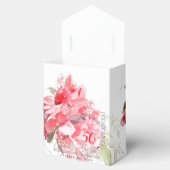 Originele Pioen waterverven 50e Verjaardag Bedankt Bedankdoosjes (Geopend)