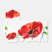 Originele Poppy waterverven 50th Birthday TOFB Bedankdoosjes (Uitgevouwen)