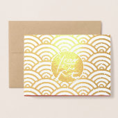 Originele Rats Bamboe schilderij 2020 Luxe Folie G Kaarten (Voorkant met envelop)