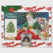 ORIGINELE RETRO CHRISTMAS COLLAGE WRAPPINGPAPIER CADEAUPAPIER (Vlak)