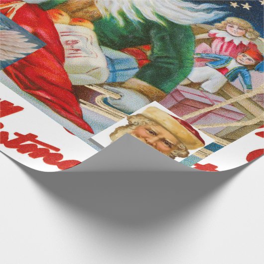 ORIGINELE RETRO CHRISTMAS COLLAGE WRAPPINGPAPIER CADEAUPAPIER (Hoek)