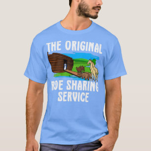 Originele Ride Sharing Noah op zijn Ark Funny Chri T-shirt