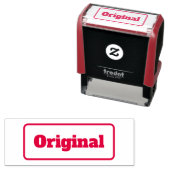 Originele rode Kantoor Business Ink Stempel (In situ)