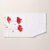 Originele rode papaver bloemen Floral tuinis, vers Bad Handdoek (Handdoek)