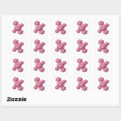 Originele Roze Abstracte Cadeausticker Vierkante Sticker (Vel)