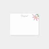 Originele roze Amaryllis Bloem op Wit Post-it® Notes (Voorkant)