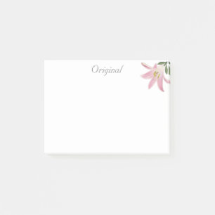 Originele Roze Amaryllis Bloem op Wit Post-it® Notes