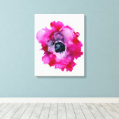 Originele roze pony—aanpasbaar== canvas afdruk (Insitu (Houten vloer))