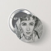 Originele schets ronde button 5,7 cm (Voorkant /achterkant)