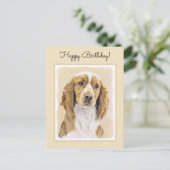 Originele schilderij van Welsh Springer Spaniel -  Briefkaart (Staand voorkant)
