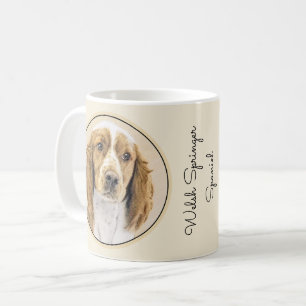 Originele schilderij van Welsh Springer Spaniel - Koffiemok