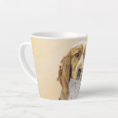 Originele schilderij van Welsh Springer Spaniel -  Latte Mok (Linkerhoek)