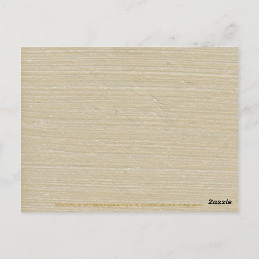 Originele Schilderij Waterbuffel Os Nieuwjaar P Briefkaart (Achterkant)