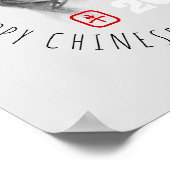 Originele Schildering OX Chinees Nieuwjaar 2021 Sq Poster (Hoek)