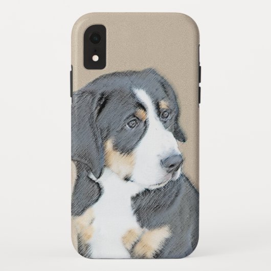 Originele Schildering van Bernese Berghond Pup - O Case-Mate iPhone Case (Achterkant)