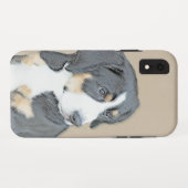 Originele Schildering van Bernese Berghond Pup - O Case-Mate iPhone Case (Achterkant (horizontaal))