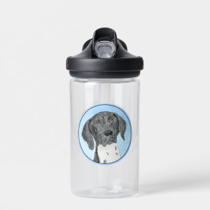 Originele Schildering van een Duitse Staande Hond Waterfles