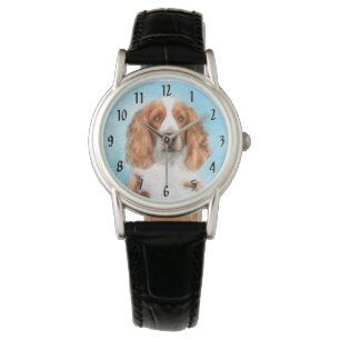 Originele schilderkunst van Welsh Springer Spaniel Horloge