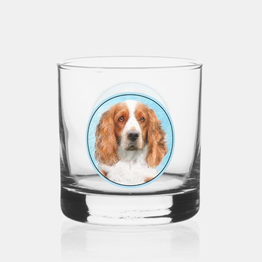 Originele schilderkunst van Welsh Springer Spaniel Whisky Glas (Voorkant)