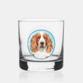 Originele schilderkunst van Welsh Springer Spaniel Whisky Glas (Achterkant)