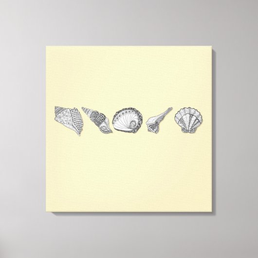 Originele Seashell Art Kies uw kleur Canvas Afdruk (Voorkant)