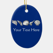 Originele Seashell Collectie Art Keramisch Ornament (Achterkant)