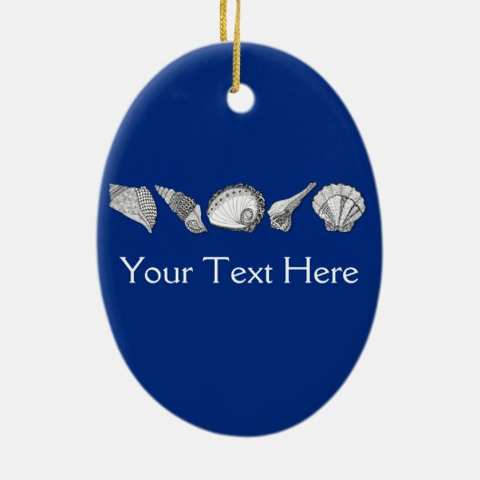 Originele Seashell Collectie Art Keramisch Ornament (Achterkant)