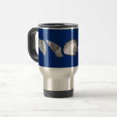 Originele Seashell Collectie Art Reisbeker (Voorkant links)