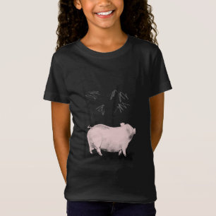 Originele Shirt van de Tekening Varken en Bamboe G