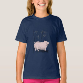 Originele Shirt van de Tekening Varken en Bamboe G