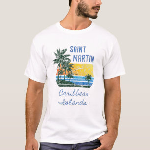 Originele Sint-Martin Caribische Eilanden — Onde T-shirt