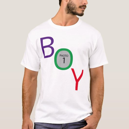 ORIGINELE SJABLOON TEKST ONTWERP "BOY" T-SHIRT (Voorkant)