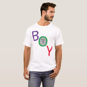 ORIGINELE SJABLOON TEKST ONTWERP "BOY" T-SHIRT (Voorkant volledig)