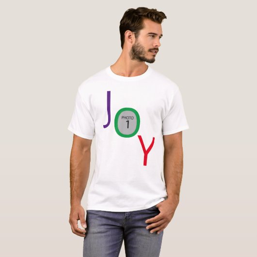 ORIGINELE SJABLOON TEKST ONTWERP "JOY" T-SHIRT (Voorkant volledig)