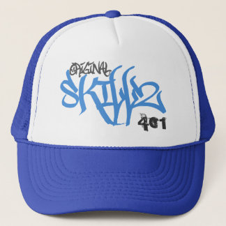 Originele Skillz-Logo (nieuw blauw) Trucker Pet