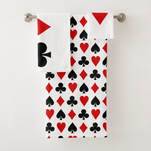 Originele speelkaarten Diamond Club Heart Spade Bad Handdoek (Insitu)