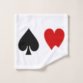 Originele speelkaarten Diamond Club Heart Spade Bad Handdoek (Wasdoekje)