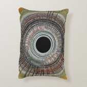Originele spin art accent kussen (Achterkant (Verticaal))