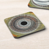 Originele spin art bier onderzetter (Linkerzijde)