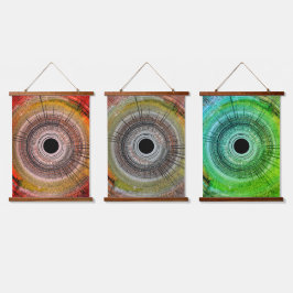 Originele spin art hangend wandkleed