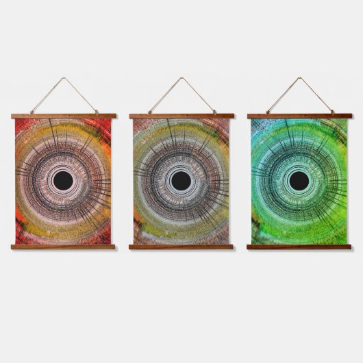 Originele spin art hangend wandkleed (Driedubbel)