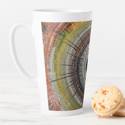 Originele spin art latte mok (In situ)