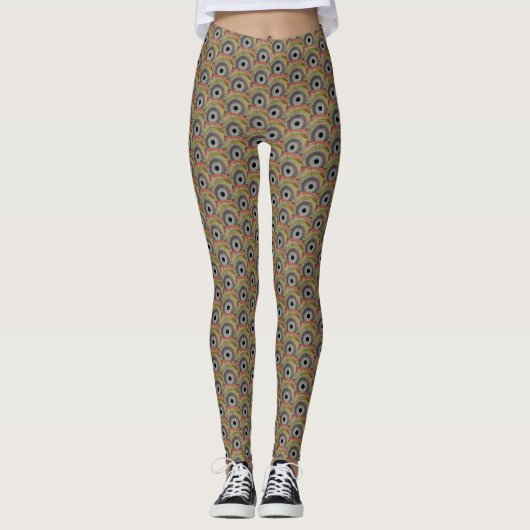 Originele spin art leggings (Voorkant)