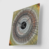 Originele spin art vierkante klok (Hoek)