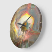 Originele spin kunst grote klok (Hoek)
