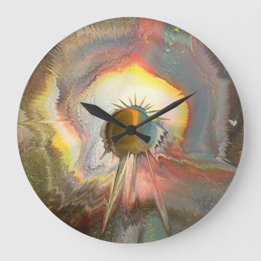 Originele spin kunst grote klok (Voorkant)