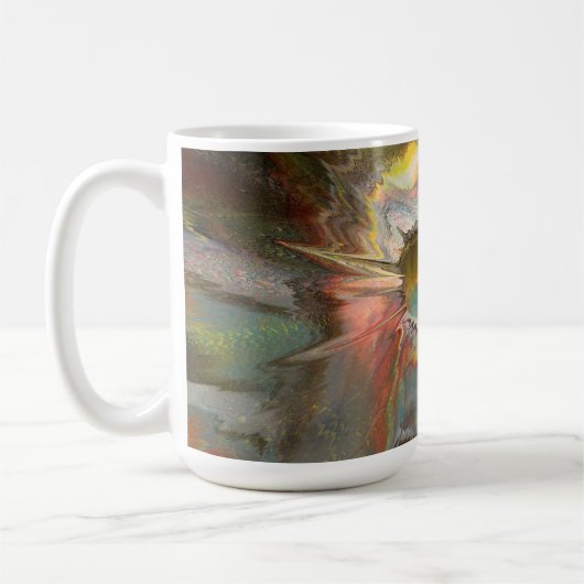 Originele spin kunst koffiemok (Links)