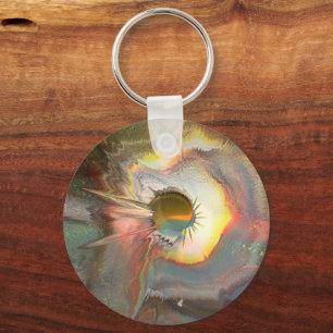 Originele spin kunst sleutelhanger