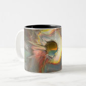 Originele spin kunst tweekleurige koffiemok (Voorkant links)